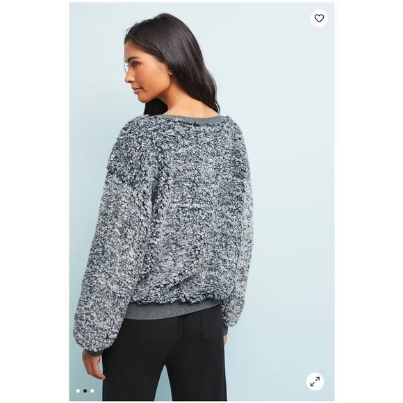 NWT ANTHROPOLOGIE SUNDAY IN BROOKLYN Sherpa Pullover Size L - Picture 2 of 6